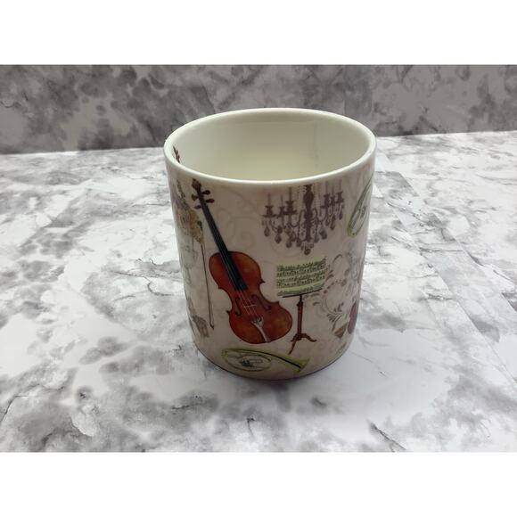 Musical Instrument Design 7 Oz Coffee Mug - Broadway Gift Company - Preowned - Picture 2 of 5